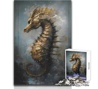 Seahorse Mythic Jigsaw Puzzles 1000 Pieces for Teenagers Mindful Learning Fun Game Unique Gift for Joyful Celebrations Size 50x75cm