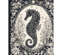 Seahorse Notebook: Vintage style aesthetic Ocean Dancer art nouveau journal. Marine life theme design.