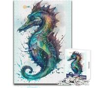 Seahorse Precious 1000 Piece Jigsaws Learning Game for Skill Practice Thoughtful Gift for Happy Moments Size 38x52cm