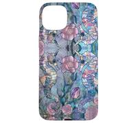 Seahorse Stained Glass Effect Art Sea Horse Stain Glass Case for iPhone 15 Plus