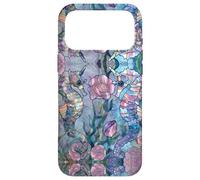 Seahorse Stained Glass Effect Art Sea Horse Stain Glass Case for iPhone 17 Pro Max