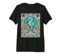 Seahorse Tropical Scuba Diver Deco Premium T-Shirt