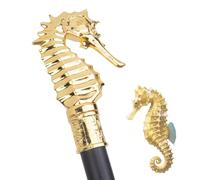 Seahorse Walking Cane for Men and Women, Gothic Decorative Ornate Metal Cane with Ergonomic Handle, Walking Stick for Senior