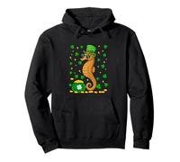 Seahorse Wearing Irish Costume St. Patrick's Day Shamrocks Pullover Hoodie