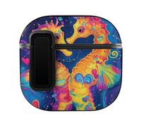 Seahorses in Love Hard Shell Case Skin Accessories Cover with Secure Lock Clip Compatible with AirPods 4