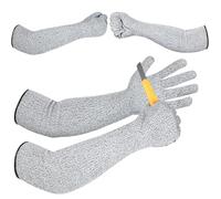 SEAHUI 1 Pair 45cm Guard Gloves Gardening, Anti Cut Sleeves Gloves, Level 5 Cut Resistant Gloves With Long Arm Sleeves, Resistant Arm Protection Sleeves for Garden Farm Kitchen Heavy Duty Work