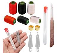 SEAHUI 37PCS Sewing Tool Set, Needles Thread Hand Repair Tools, Embroidery Tool Kit, Multi-Purpose Needle and Thread Kit Gifts for Sewing Beginners Lovers