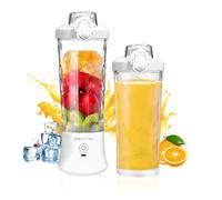 SEAINS Portable Blender with 20 Oz Travel Cup, 6 Blades, USB Rechargeable for Shakes, Smoothies, Gym, Kitchen and Outdoors (White)