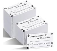 Seajan 1000 Pcs Pet Grooming Appointment Cards Bulk Paw Prints Appointment Reminder Cards for Dog Grooming, Pet Care, Client Business, Hair Salon, Dental Office, Massage Therapist and More, White