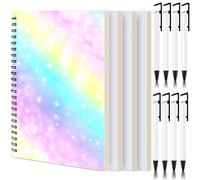 Seajan 12 Pcs Sublimation Journal Set Including 4 Pcs A5 120 Pages Sublimation Journal 8 Pcs Sublimation Pens with Shrink Wrap DIY Blank Notebooks Heat Transfer Pen Sublimation Supplies Teacher Gifts