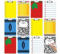 Seajan 12 Pcs Teacher Clipboard Bulk Back to School Appreciation Gift 8.7" x 12.6" Preschool Teachers Clip Board A4 Size Plastic Clipboard for Teacher Classroom School Office Supplies (Classic)
