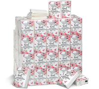 Seajan 120 Pack Christian Pocket Tissues Gifts Bulk 4 Ply Bible Verse Travel Packs Tissue Small Size Individual Pocket Packs Religious Party Favors for Church Wedding Home Travel(Elegant Style)