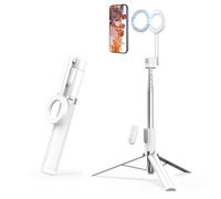 SEAJIC Magnetic Selfie Stick Tripod with Remote,54" Phone Tripod Compatible with MagSafe,Fit for iPhone 12/13/14/15 Series,Magsafe Case and Other Phones with Metal Ring