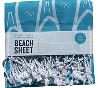 SeaKisses Fish Festival Aqua Beach Sheet Hammam Towel