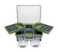 SeaKnight 3-Tier Waterproof Fishing Tackle Box, Secure Lock, Durable ABS & Adjustable Compartments, Storage Organizer for Carp, Bass, Freshwater & Saltwater Fishing Gear