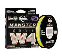 Seaknight W4 4 Strands Braided Lines 300M/500M Super Smooth PE Multifilament Line Carp Fishing Lines Double Coating UV-proof Saltwater-proof Fishing Line for Saltwater Sea Fishing 15-100LB