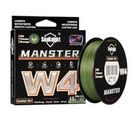 Seaknight W4 4 Strands Braided Lines 300M/500M Super Smooth PE Multifilament Line Carp Fishing Lines Double Coating UV-proof Saltwater-proof Fishing Line for Saltwater Sea Fishing 15-100LB