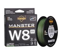 Seaknight W8 II 8 Strands Braided Lines 500M Smooth PE Braid Multifilament Wire Carp Fishing Lines Double Coating UV-proof Saltwater-proof Fishing Line for Sea Fishing 15-100LB