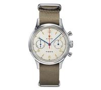 SEAKOSS Men Classic 38mm Pilot Chronograph Watch 1963 ST1901 Mechanical Movement Wristwatches Sapphire Crystal Acrylic Glass Mirror Stainless Steel Case, 38mm Sapphire + Non Gooseneck,