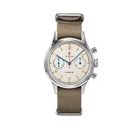 SEAKOSS Original 1963 Men's 38mm Watch ST1901 Movement Pilot Chronograph Mechanical Wristwatch Stainless Steel Acrylic Glass Dome Mirror Analog Casual Dress Watch with Gooseneck