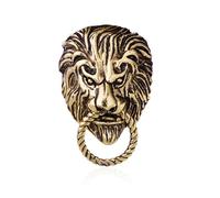 Seakuur Gold Silver Lion Face Lapel Pin Badge Coat Suit Wedding Gift Party Shirt Collar Accessories Brooch for Men, Metal, no gemstone