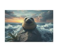 Seal 1000 Piece Jigsaw Puzzle for Adults Paisaje Edificio Lunch Break Activity Quick Escape No Duplicate Pieces for Busy Professionals 1000 PCS