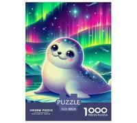 Seal 1000 Pieces Cute Ocean Animal Paper Jigsaw Puzzle - 100% Recycled Cardboard Decoration for Adults & Kids | 38x26cm/1000pcs