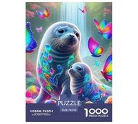 Seal 1000 Pieces Cute Ocean Animal Paper Jigsaw Puzzle - Challenging & Brainteasing Educational Game for Adults & Kids | 70x50cm/1000pcs