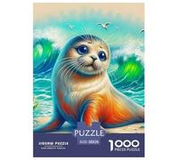 Seal 1000 Pieces Cute Ocean Animal Paper Jigsaw Puzzle - Colourful Decoration for Adults & Kids | 38x26cm/1000pcs