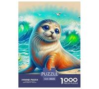 Seal 1000 Pieces Cute Ocean Animal Paper Jigsaw Puzzle - Impossible Educational Game for Adults & Kids | 38x26cm/1000pcs