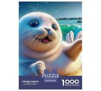Seal 1000 Pieces Cute Ocean Animal Paper Jigsaw Puzzle - Picture Guide Educational Game for Kids & Adults | 70x50cm/1000pcs