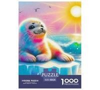 Seal 1000 Pieces Cute Ocean Animal Paper Jigsaw Puzzle - "What Happens Next" Educational Game for Adults & Kids | 38x26cm/1000pcs
