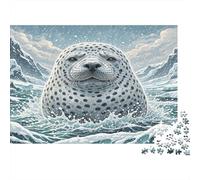 Seal 1000 Pieces Jigsaw Puzzles for Adults Jigsaws Challenging Game Family Challenging Educational Challenge Home Decoration for Adults Gifts Ideas 1000pcs (75x50cm)