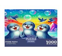 Seal 1000 Pieces Jigsaw Puzzles with Paper Art Creativity & Gift Giving Adults Or Families Fit Educational Games 38x26cm/1000pcs