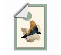 Seal Among Currents Boho Unframed Wall Art Print A4 (29.7×21cm), Wall Decor for Living Room, Bedroom, Office & Home, Art Gift