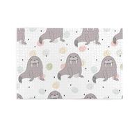 Seal And Walrus Pattern, 1000 Pieces Jigsaw Puzzles, Wooden Jigsaw Family Game Wall Decor for Adults Teens