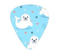 Seal And Walrus Pattern,12 Pcs Guitar Pick,3 Different Thickness Plectrums for Acoustic Guitar Bass Ukulele (0.46mm 0.96mm 0.71mm)