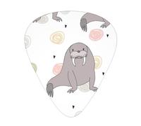 Seal And Walrus Pattern,12 Pcs Guitar Pick,3 Different Thickness Plectrums for Acoustic Guitar Bass Ukulele (0.46mm 0.96mm 0.71mm)
