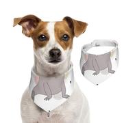Seal And Walrus Pattern,Dog Bandanas Cotton Pet Scarf Adjustable Bibs for Pet,L