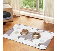 Seal And Walrus Pattern,Waterproof Pet Feeding Mat,PU Leather Placemats for Cat Dog Water Bowl,Food Mats,30x45cm