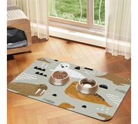 Seal And Walrus Pattern,Waterproof Pet Feeding Mat,PU Leather Placemats for Cat Dog Water Bowl,Food Mats,30x45cm