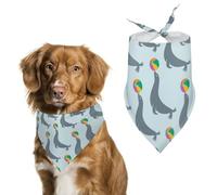 Seal Animal with Ball Dog Bandanas Puppy Cat Kerchief Scarf Pet Triangle Bandana for Christmas