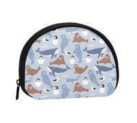Seal Fox Seagull Whales Coin Purse, Cute Mini Coin Purse for Women, Small Change Purse Coin Pouch