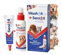 Seal It Pet Wound Care Duo Dog Wound Care (15ml) to Seal Minor Wounds & Stops Bleeding in Seconds | Wash It Wound Wash for Dogs & All Animals to Gently Cleanse Wounds (4oz)