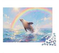 Seal Jigsaw 1000 Pieces Challenge Toys for Adults Marine Animal Impossible Jigsaw Puzzles Educational Games Home Decoration 1000pcs (75x50cm)