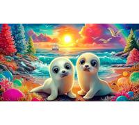 seal Jigsaw Puzzles 1000 Pieces Fun and Challenging Family Game Puzzle Game Great Gift Idea for The Whole for Women, Gifts for Men 70x50cm/1000pcs