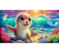 seal Jigsaw Puzzles 1000 Pieces Fun and Challenging Family Game Puzzle Game Great Gift Idea for The Whole for Women, Gifts for Men 38x26cm/1000pcs