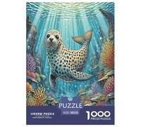 Seal Jigsaw Puzzles for Adults Kids. 1000 Pieces Whimsical Challenge Toy Educational Games Home Decoration for Educational Games Gifts 38x26cm/1000pcs