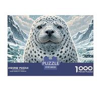 Seal Jigsaw Puzzles Puzzle for Adults Kids. 1000 Piece Impossible Challenge Toy Educational Games Home Decoration for Adults& Kids Age 14 Years Up 38x26cm/1000pcs