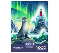 Seal Jigsaw Puzzles Puzzle for Adults Kids. 1000 Piece Impossible Challenge Toy Educational Games Home Decoration for Adults& Kids Age 14 Years Up 38x26cm/1000pcs